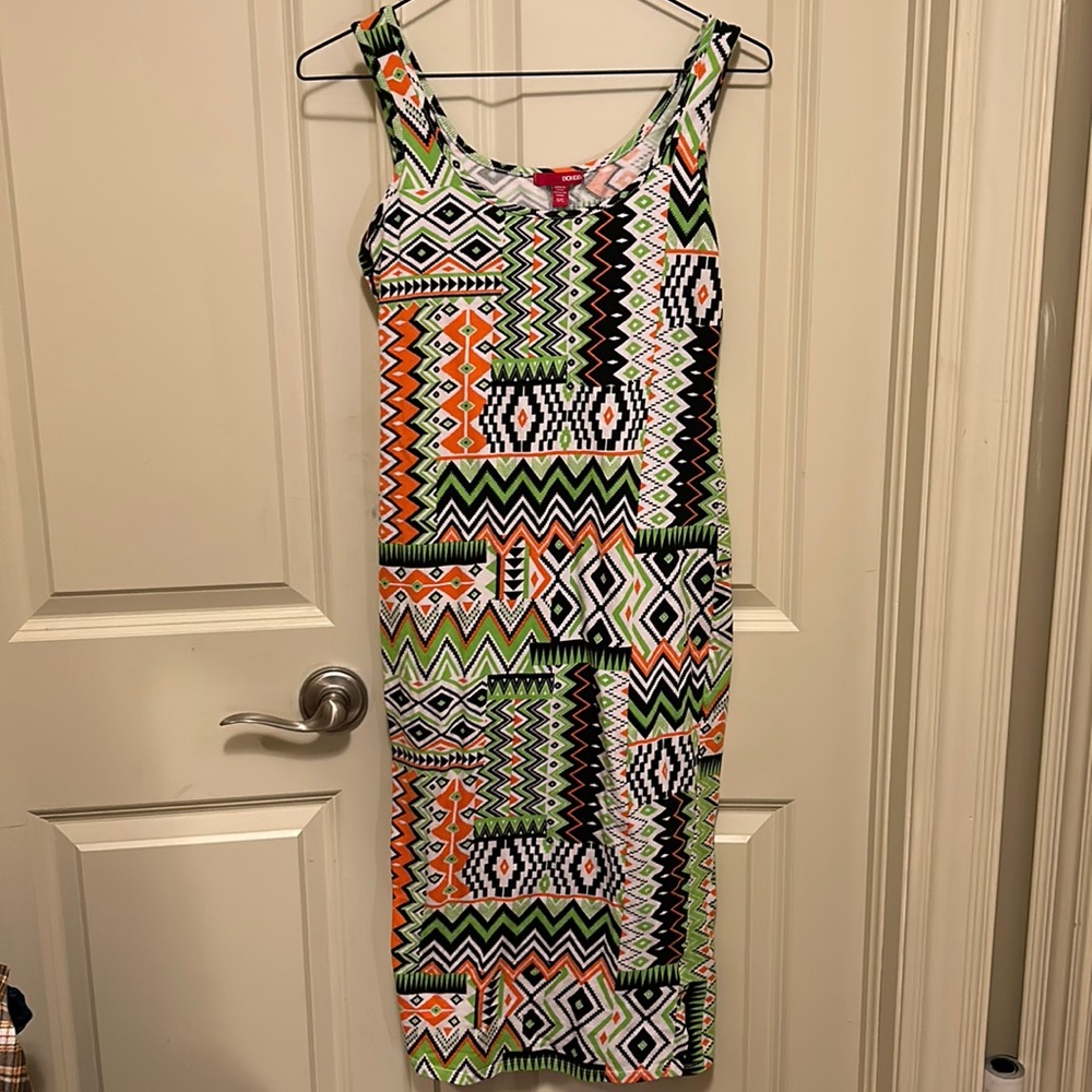 Bongo Abstract Printed Fitted Dress